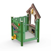 MiniPlay Sandspielmodul Noa - Spielplatzgerät mit Sandrutsche und Kaufladenelement
