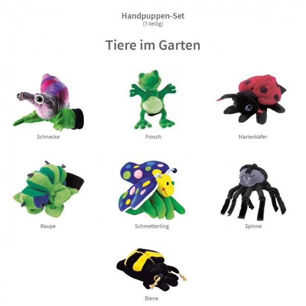 Handpuppen-Set "Tiere im Garten" von beleduc für Kinder ab 3 Jahren
