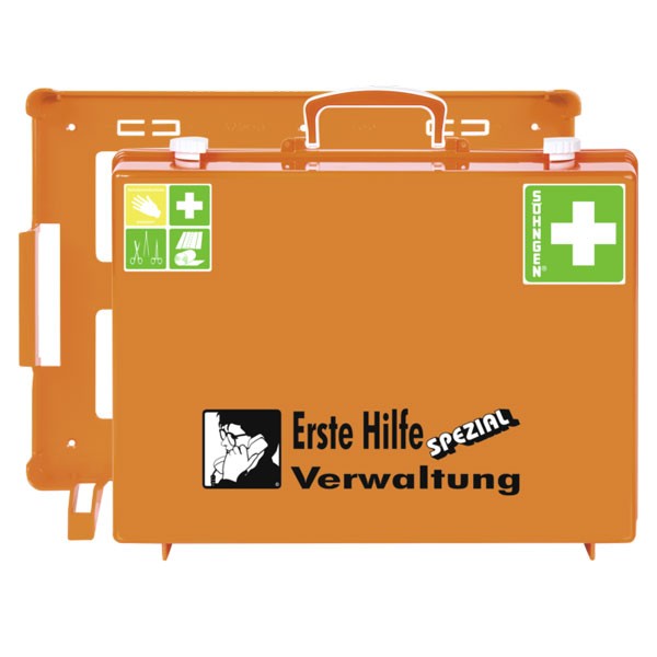 Erste-Hilfe-Koffer "Spezial Verwaltung" inklusive Wandhalterung