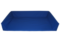 Einteilige Wickelauflage in blau für Wickelkommode in Kita oder Kindergarten