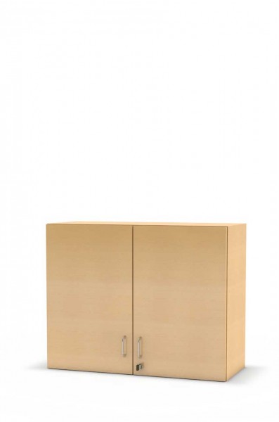 Büro-Aufsatzschrank Serie NEONOVA - abschließbare Doppeltür, innen 2 breite Einlegeböden