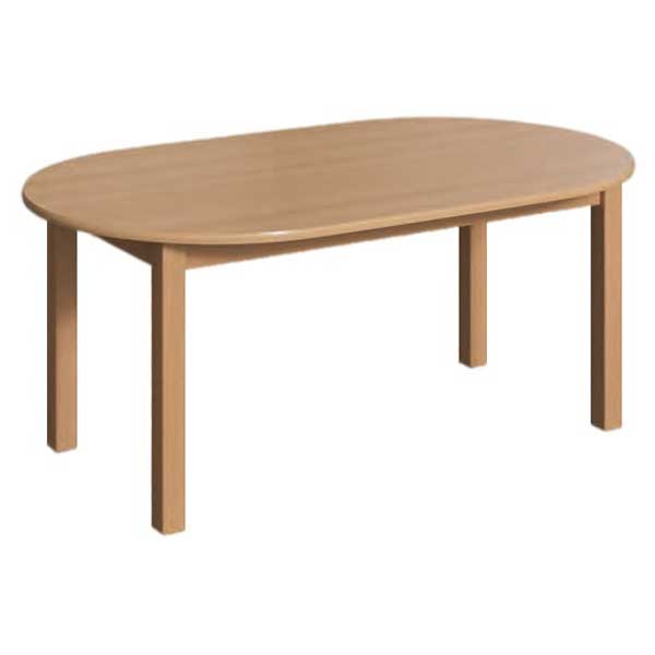 Oval-Tisch mit ausgeschweifter Zarge für Kita oder Kindergarten