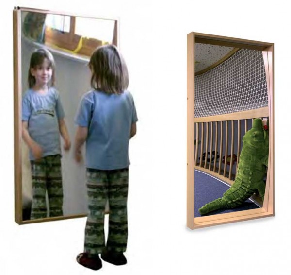 Wandspiegel mit Spiegel-Plexiglas  Zerrspiegel konkav oder konvex