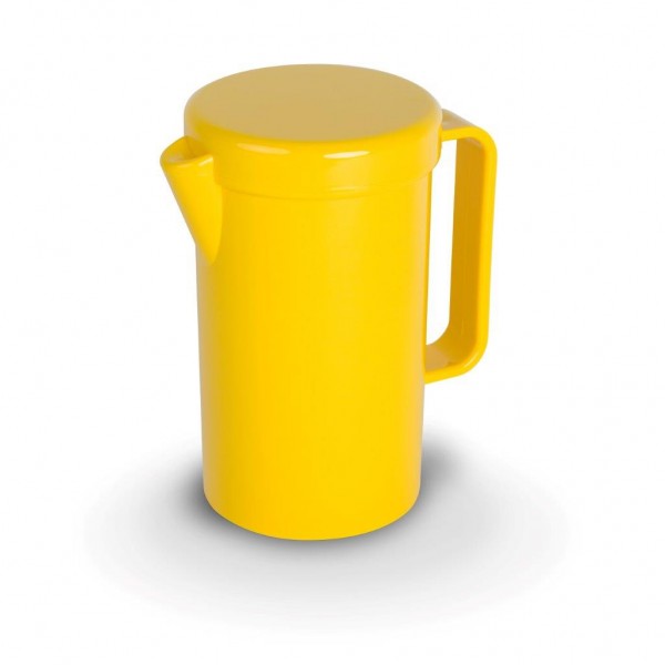 Kanne 1,3 ltr., mit Deckel, Serie "Kinderzeug" - Kunststoffkanne aus Polycarbonat in Gelb