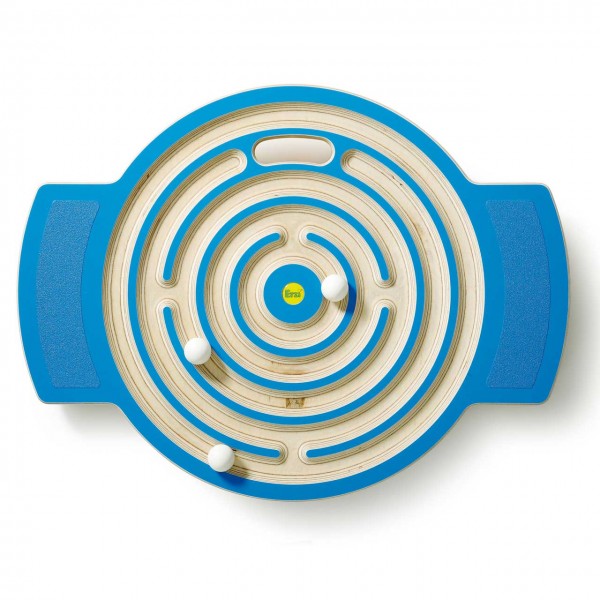 Trackboard Labyrinth von Erzi® in hellblau - wer schafft es, die Kugel durch das Labyrinth zum Ziel in der Mitte zu bewegen
