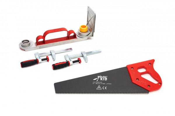ToolKid Einhand-Säge mit Sägehilfe - Fuchsschwanzsäge mit Griff in Rot (für Kinder ab 9 Jahren)