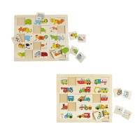 Puzzle Match & Mix Tiere und Puzzle Match & Mix Fahrzeuge von beleduc