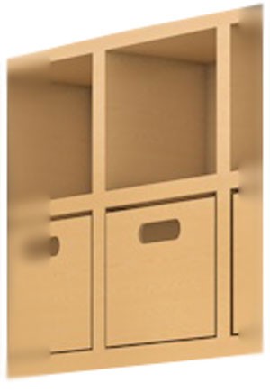 Ablagebox für offene Fächer der Garderoben-Doppelablage