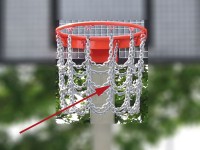 Basketball-Kettennetz als Ersatz, aus Stahl, 6 mm stark, feuerverzinkt