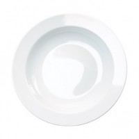 Porzellan-Geschirr Serie Heike - Tiefer Suppenteller in weiß