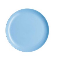Speiseteller 25 cm aus der Geschirrserie "Diwali" von Arcoroc - Hellblau