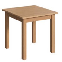 Quadrat-Tisch mit gerader Zarge für Kita oder Kindergarten