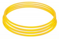 Flachreifen / Gymnastikreifen aus Kunststoff - 4er Set in gelb