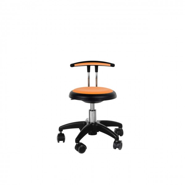 Genito Eco mit Sitzhöhe 30-38 cm - Erzieherstuhl mit Sitzpolster und T-Lehne in orange