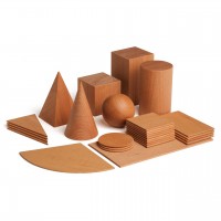 Lernspiel Geometrische Körper von Erzi - spielerisch Geometrie erlernen mit 28 Teilen aus Holz