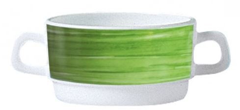 Suppenschale Geschirrserie Brush aus Hartglas in Grün