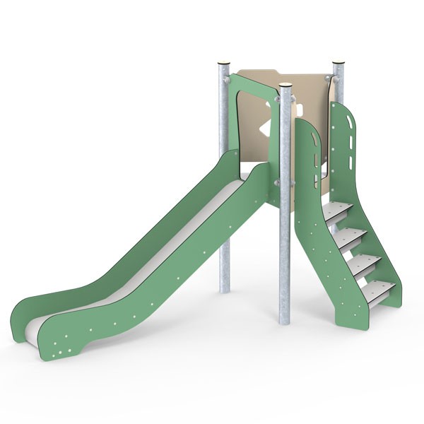 Ledon Basic Rutschenturm Bard - Spielgerät mit Treppenaufstieg und Rutsche
