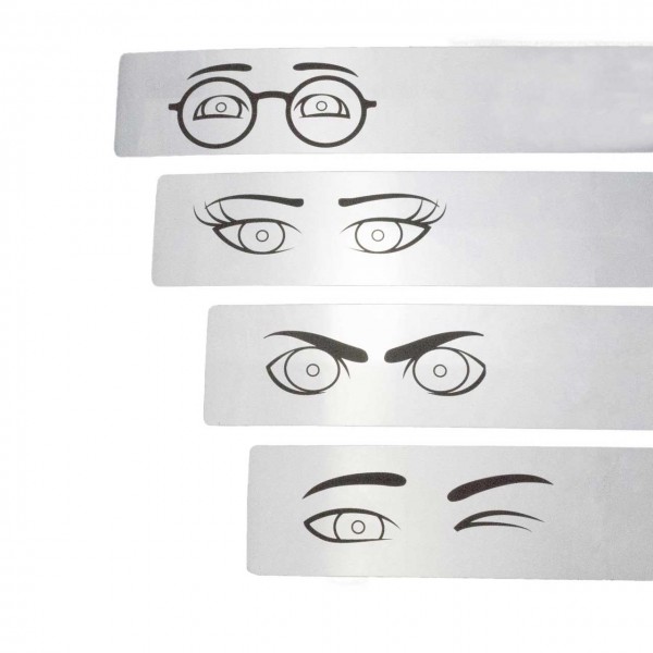 Sicherheitsspiegel "Eyeline" im 4er-Set mit 4 verschiedenen Augen-Motiven