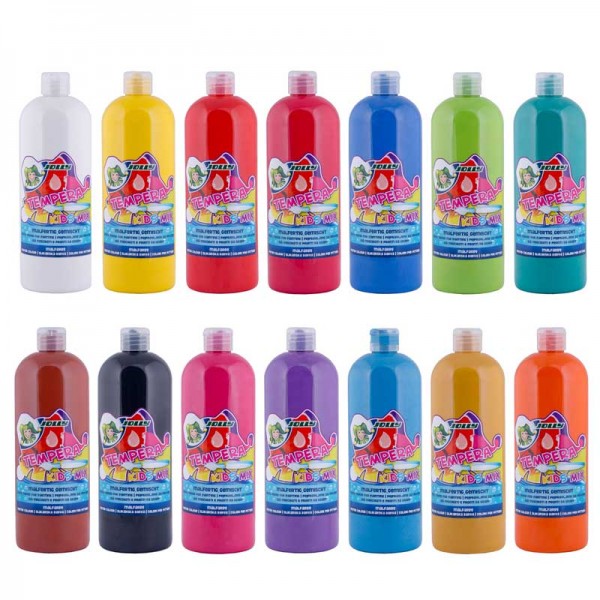 Super Tempera Kids Mix Malfarbe - 14er Set in je 1-Liter-Flasche pro Grundfarbe