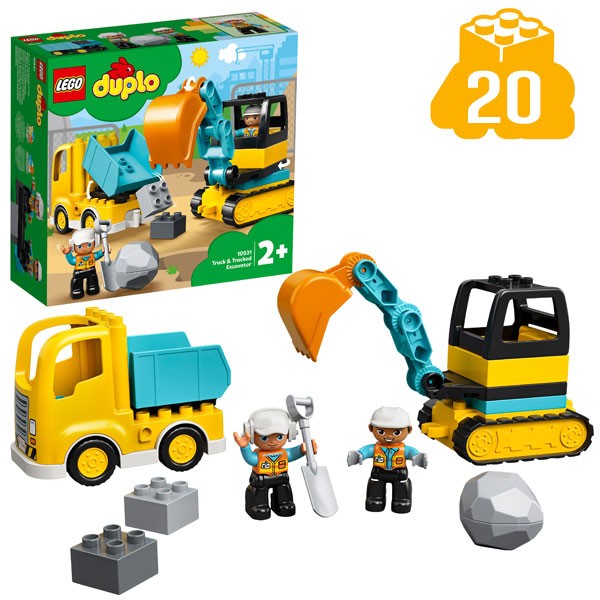 Spielset LEGO® DUPLO® 10931 Bagger und Laster - Verpackung mit Inhalt davor