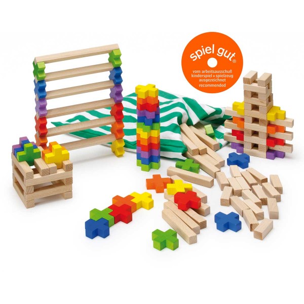 Kreuzsteinspiel für Kinder - mit Kreuz-Bausteinen bauen