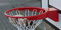Basketball-Korb in orange, pulverbeschichtet