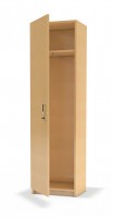 Garderobenschrank Serie NEONOVA - vorne abschließbare Tür, Anschlag links, innen Hutablage + Kleiderstange