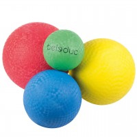 4 x Gripp-Ball von beleduc in grün, gelb, rot und blau
