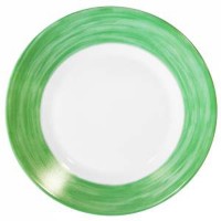Flacher Teller in Grün Durchm. 23,5 cm aus Geschirrserie Brush von Arcoroc