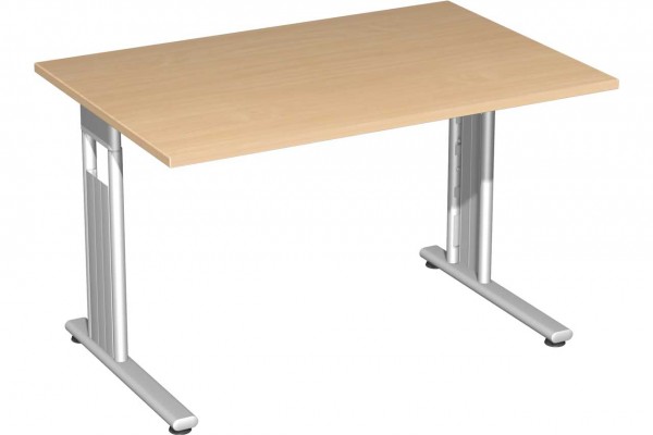 Schreibtisch C-Fuß Flex 1200x800 mm Dekor Buche