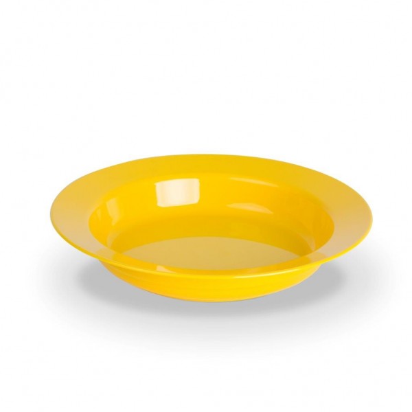 Tiefer Teller Ø 19 cm als Suppenteller in Gelb - Geschirr aus Polycarbonat - Serie Kinderzeug