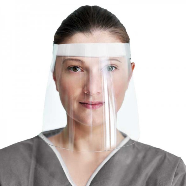 Gesichtsschutz-Visier aus glasklarem PET mit Anti-Nebel-Beschichtung