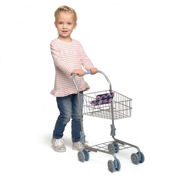Einkaufswagen zum Schieben - mit klappbarem Kindersitz