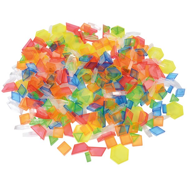 Transparentes Legematerial von Eduplay - 360 Teile in 6 verschiedenen Formen und Farben