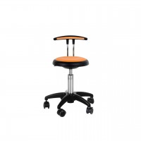 Genito Eco mit Sitzhöhe 38-48 cm - Erzieherstuhl mit Sitzpolster und T-Lehne in orange