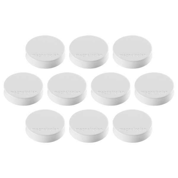 Ergo-Magnete Medium für Whiteboards und Magnettafeln - Farbe weiß