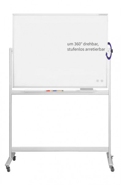 Fahrbares Whiteboard - mobile Magnet-Schreibtafel von magnetoplan