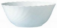 Hartglas-Geschirr Serie Trianon - Ideal für Kita, Hort oder Schule - Salatschüssel in weiß