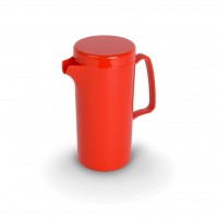 Kanne mit Deckel, 0,6 ltr. - Serie Kinderzeug - Polycarbonat Kunststoffkanne in Rot